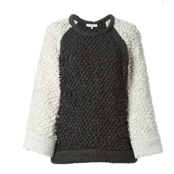 IRO Azrel Shaggy Knit Pullover Sweater XS Colorblock - Picture 1 of 10